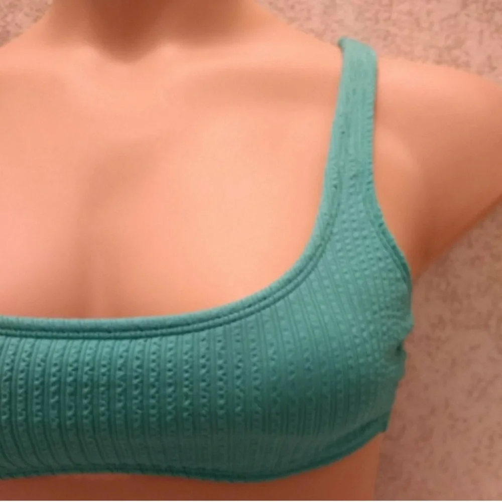 Xhilaration Mossy Green Ribbed Bikini Set